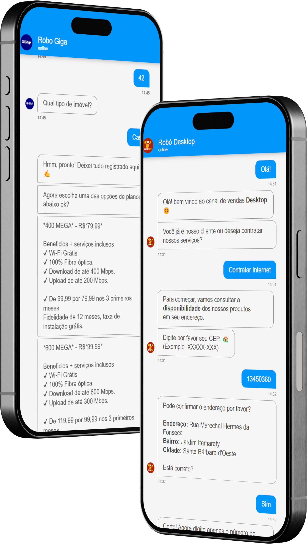 Celular com Exemplo do Produto